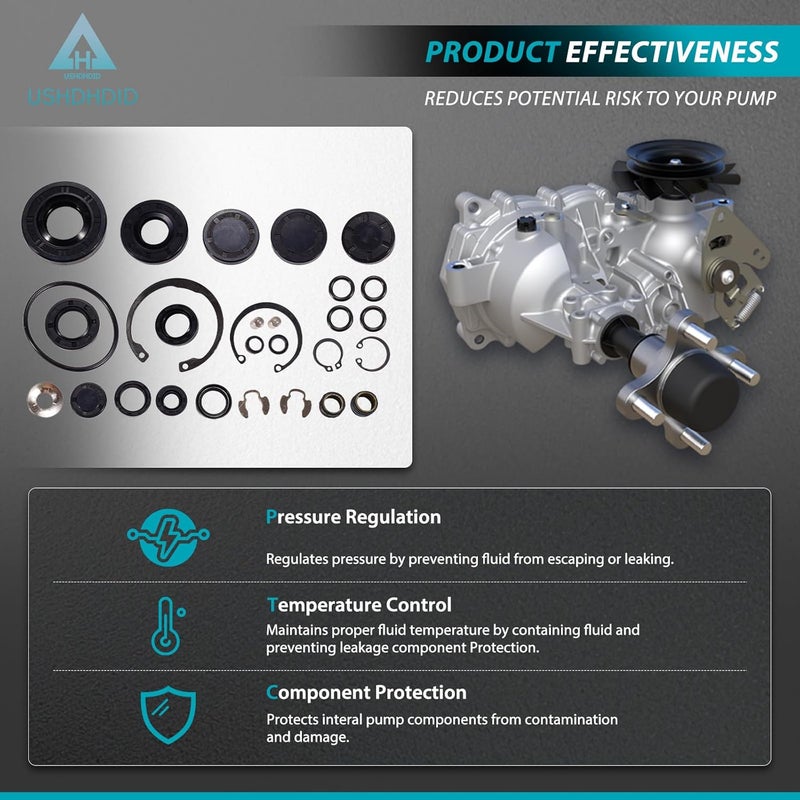 USHDHDID طقم خدمة ختم النقل OE:72994 يناسب Hydro-Gear ZT-2800/ZT-3100/ZT-3200/ZT-3400 - يشمل خواتم مضخة الشحن، طقم إعادة بناء وإصلاح - Image 3